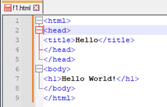 Before Indent HTML file in Notepad++